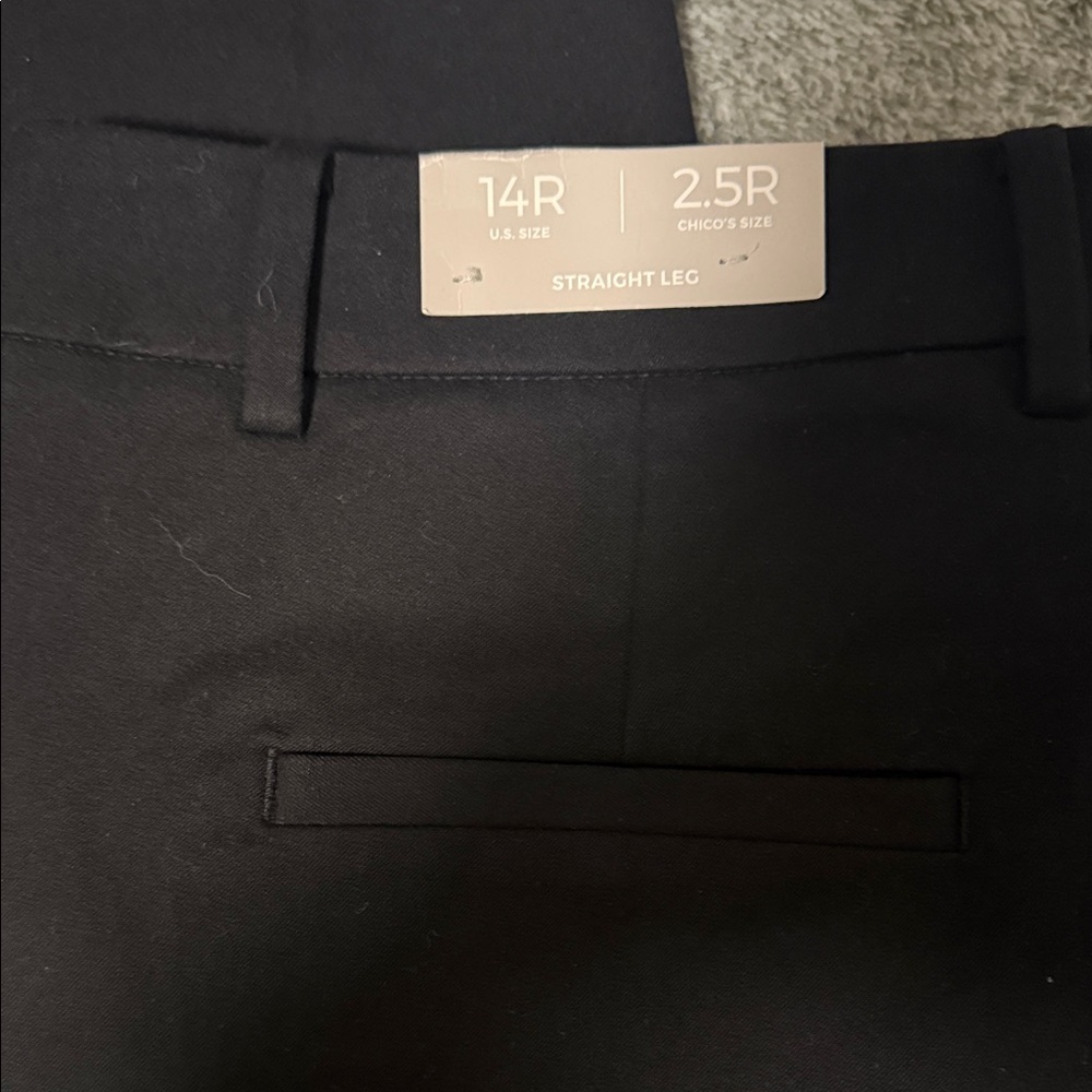 Chico's Classic Black Straight Leg Trousers